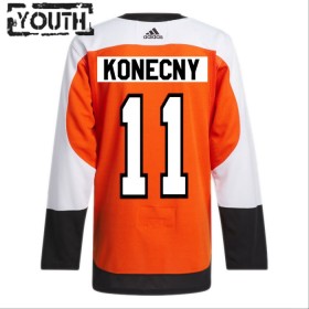 Dresovi Philadelphia Flyers Travis Konecny Adidas 2023-24 Domaći Naranča Authentic - Dječji